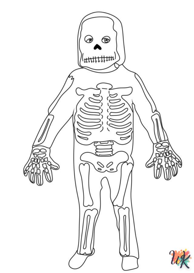 coloriage Squelette  pour lutter contre le stress