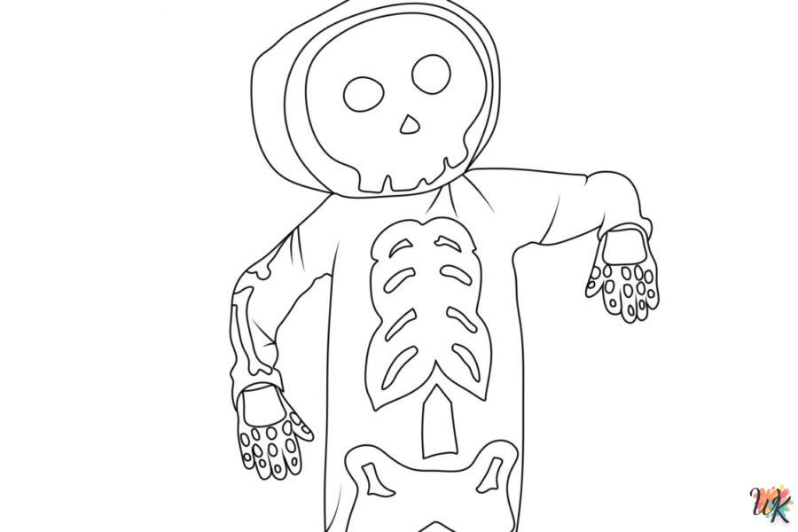 coloriage Squelette  pour enfant de 4 ans