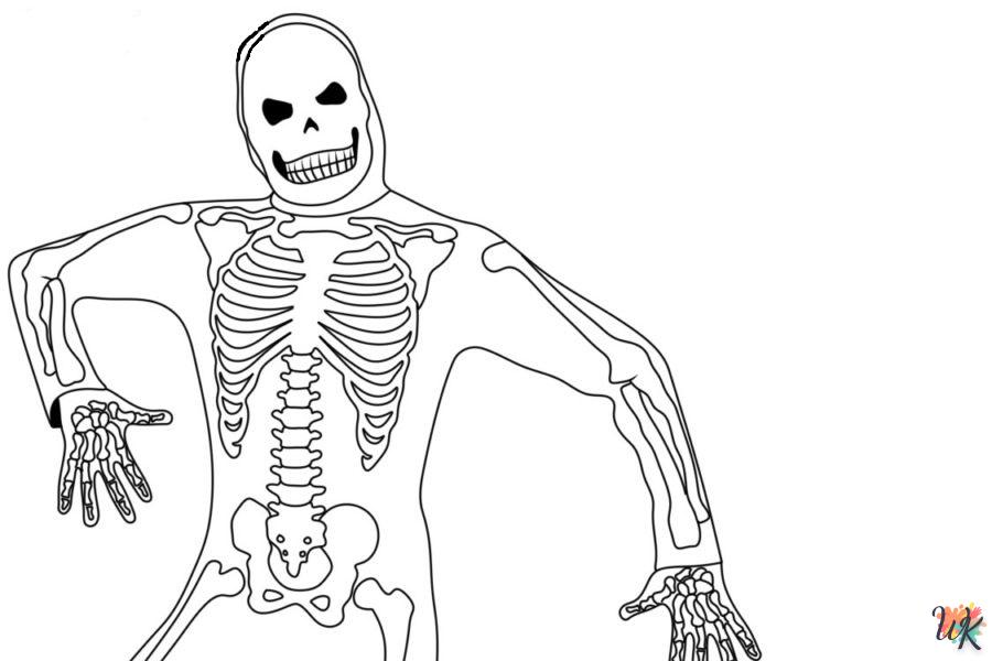 télécharger coloriage Squelette  gratuit