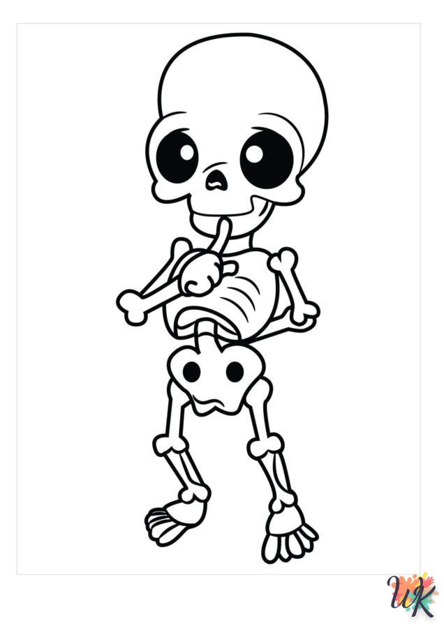 coloriage Squelette  pour enfant