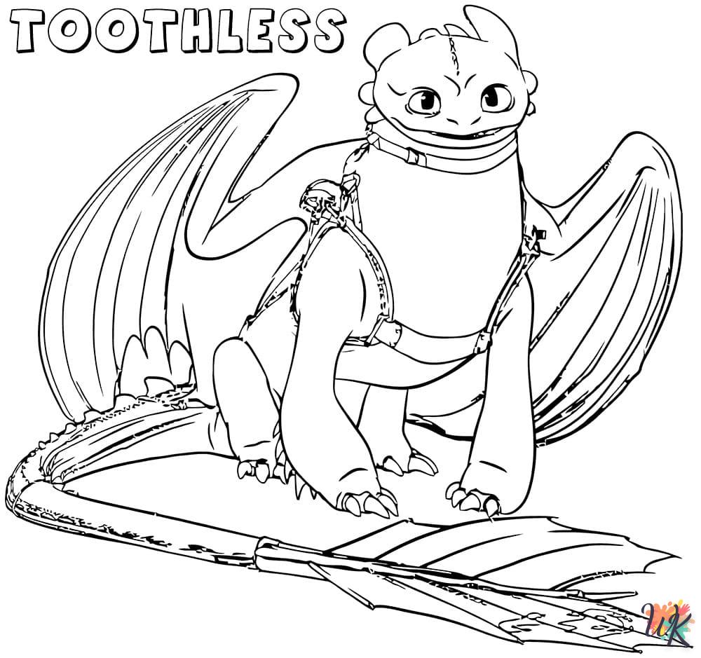 imprimer coloriage Toothless