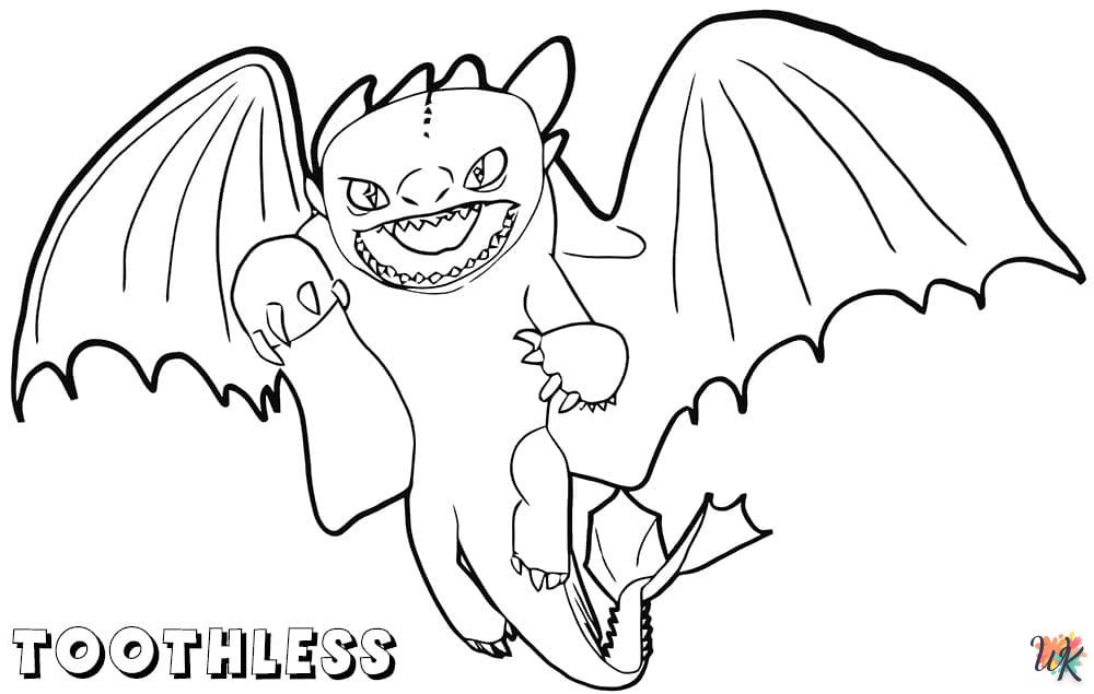 coloriage Toothless  bebe animaux a imprimer gratuit