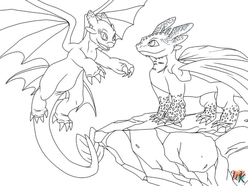 coloriage Toothless  animaux enfant a imprimer