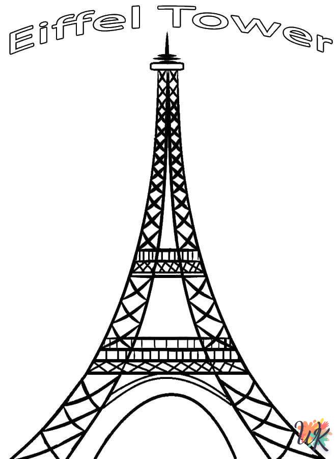 coloriage Tour Eiffel  a dessiner en ligne