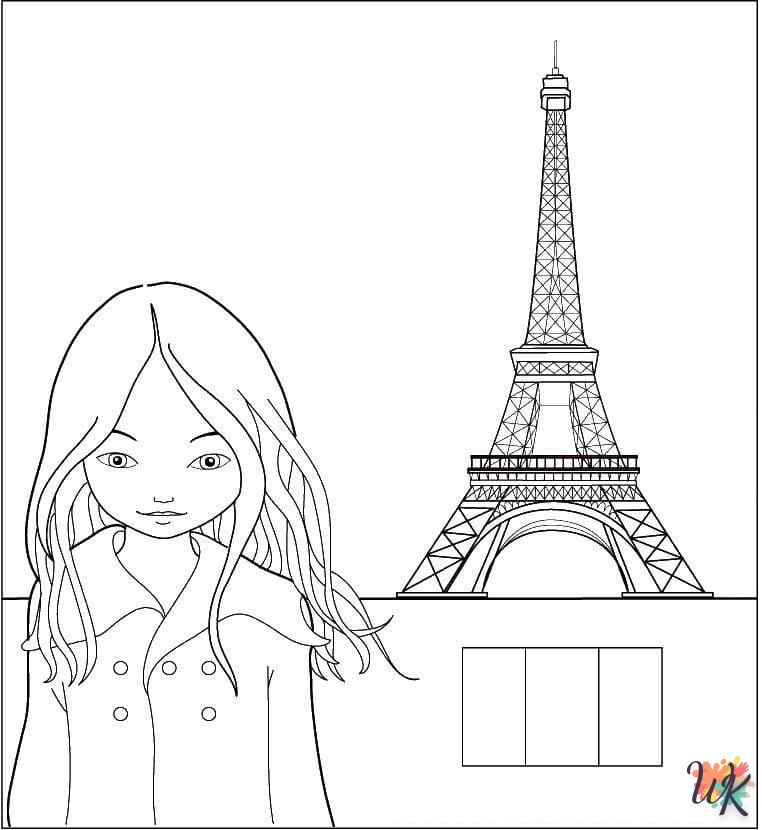 coloriage Tour Eiffel  enfant 2 ans a imprimer