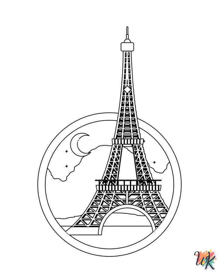 coloriage Tour Eiffel  a imprimer gratuit