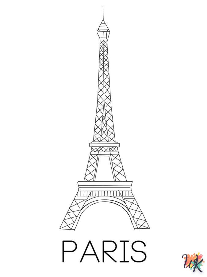 coloriage Tour Eiffel  a colorier en ligne gratuitement