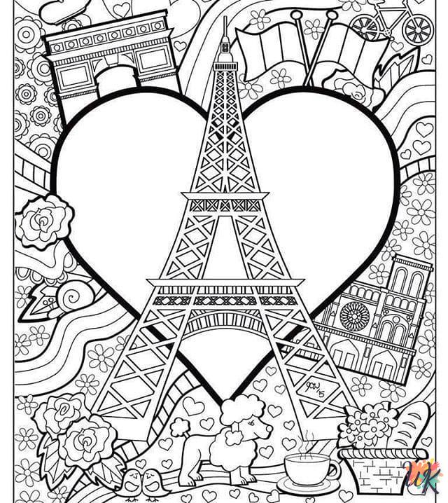 coloriage Tour Eiffel  en ligne gratuit