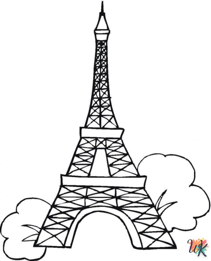 coloriage Tour Eiffel  pour enfant gratuit