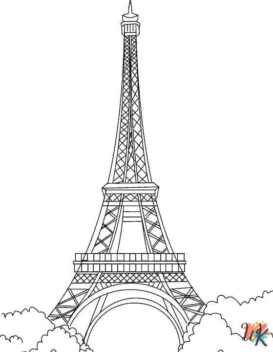 coloriage Tour Eiffel  a imprimer gratuitement