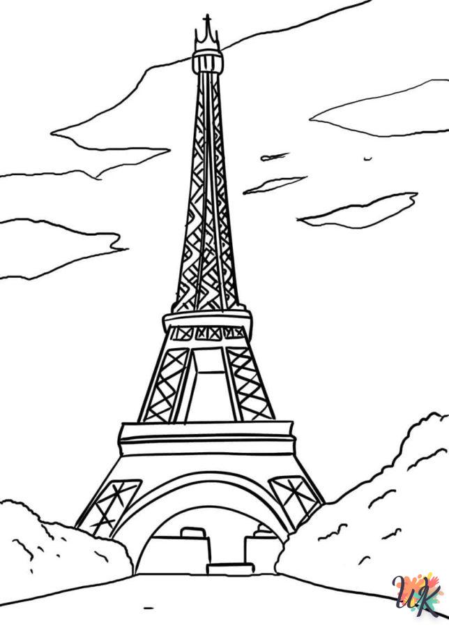 coloriage Tour Eiffel  a colorier en ligne