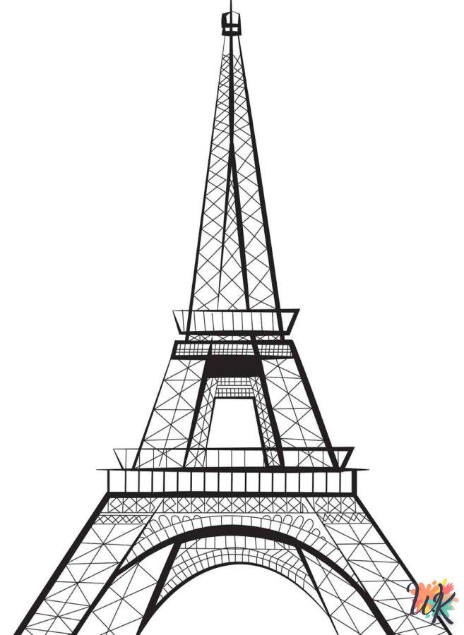 a imprimer coloriage Tour Eiffel  gratuit