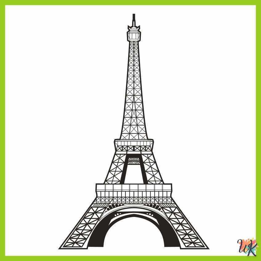 coloriage Tour Eiffel  pour enfant de 4 ans