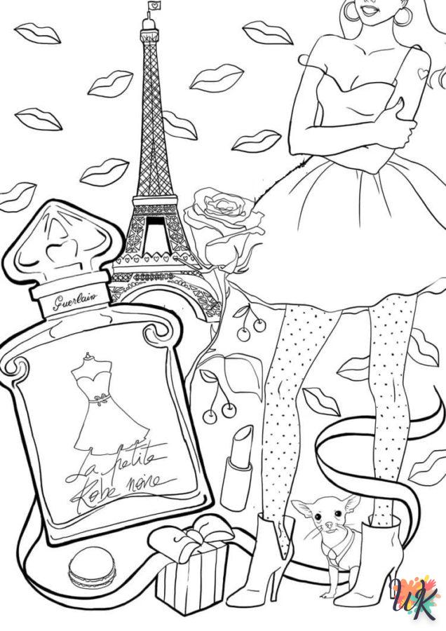 coloriage Tour Eiffel  dinosaures en ligne gratuit à imprimer