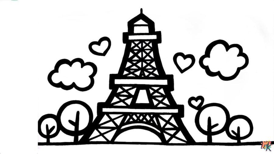 coloriage Tour Eiffel  a telecharger