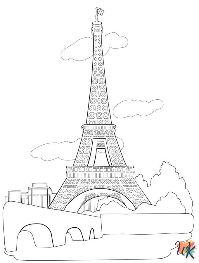 a imprimer coloriage Tour Eiffel  gratuit