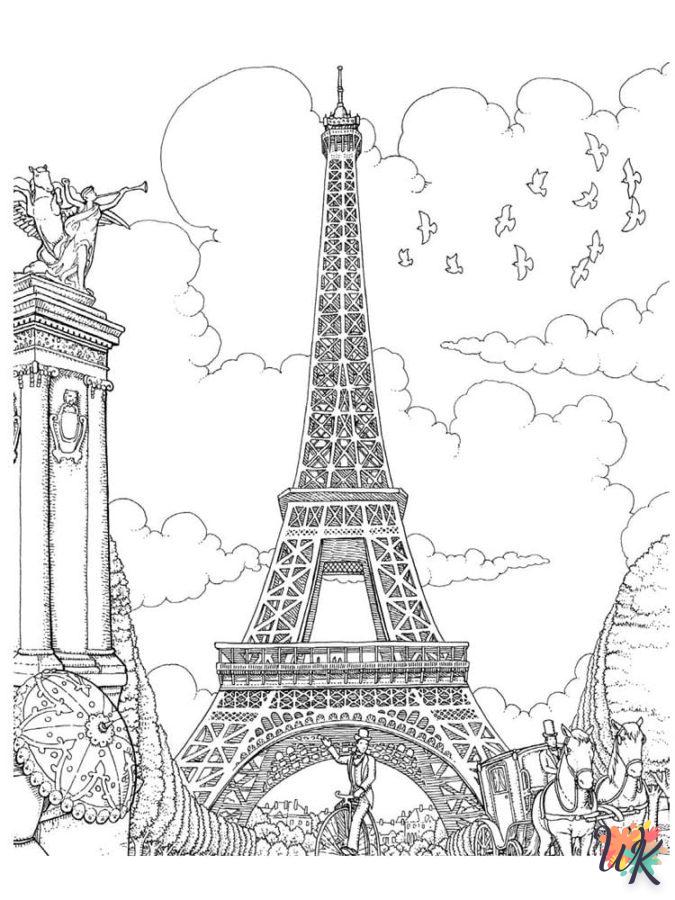 coloriage Tour Eiffel  à imprimer gratuit