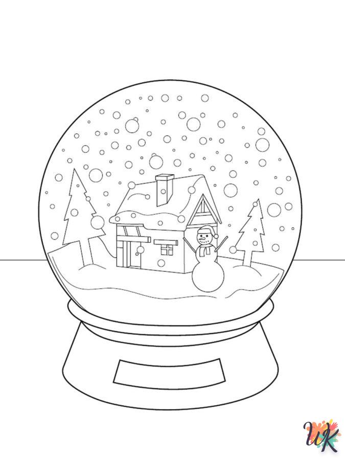 coloriage Une Boule à Neige  dinosaures en ligne gratuit à imprimer