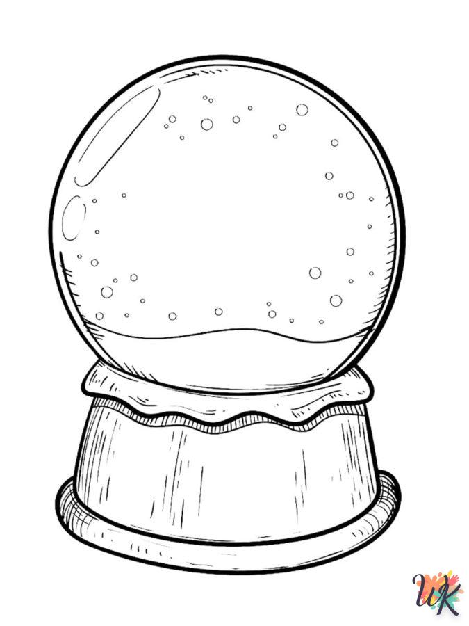 coloriage Une Boule à Neige  à imprimer pour enfant de 9 ans