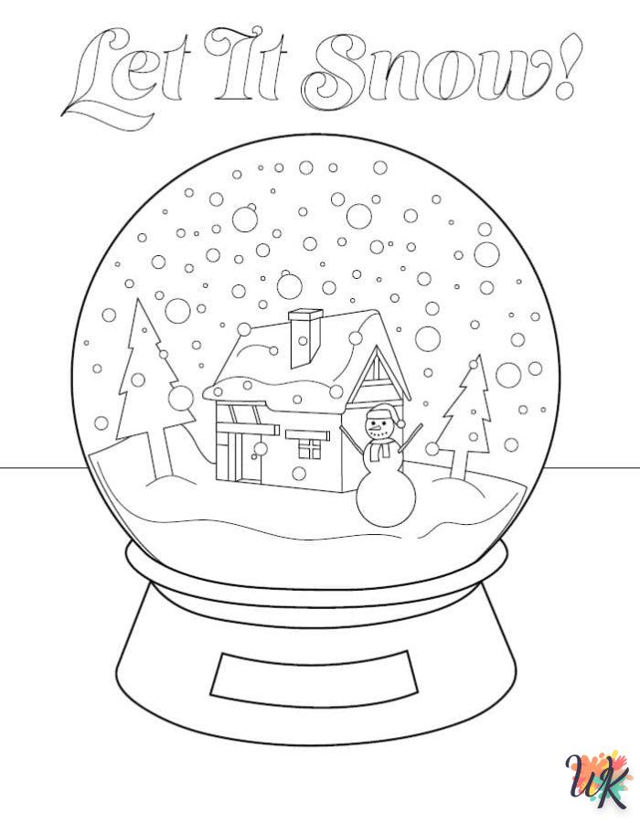 coloriage Une Boule à Neige  à imprimer pour enfants