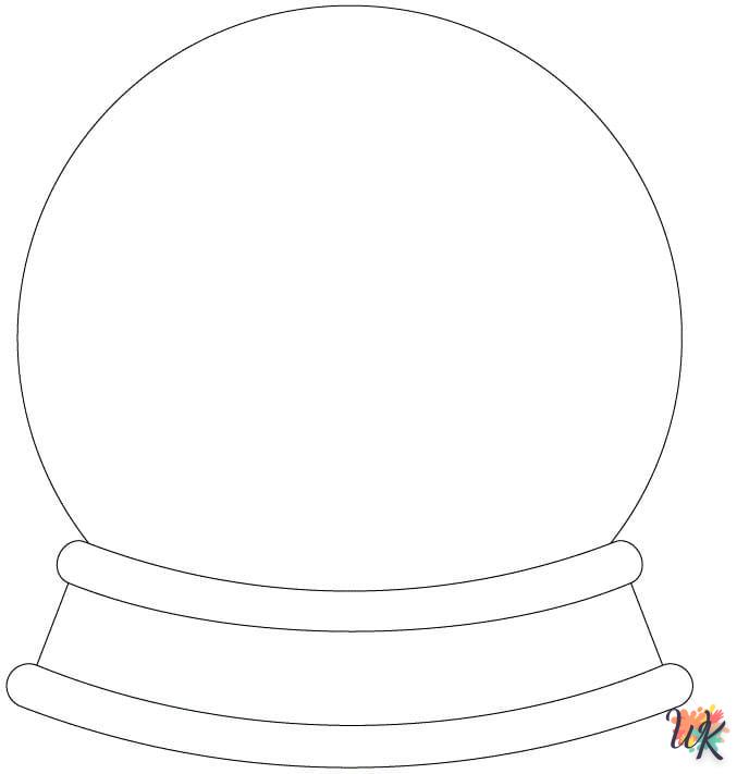 coloriage Une Boule à Neige  a imprimer enfant 5 ans