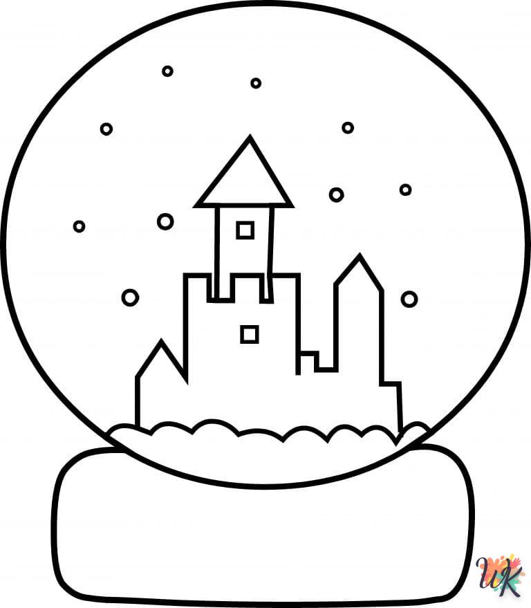 coloriage Une Boule à Neige  à imprimer pour enfant de 12 ans