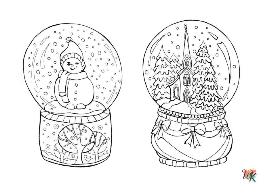 alphabet coloriage Une Boule à Neige  en ligne