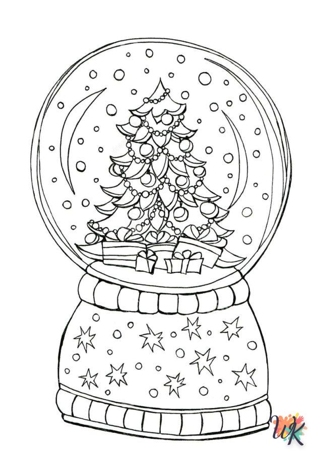 coloriage Une Boule à Neige  pour enfants a imprimer gratuit