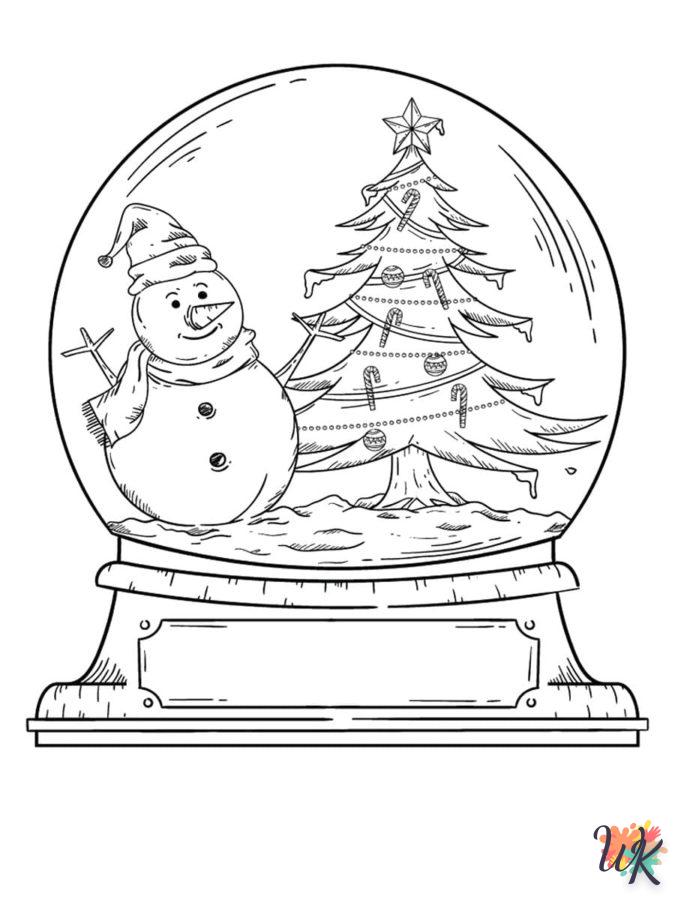 coloriage Une Boule à Neige  enfant à imprimer gratuit