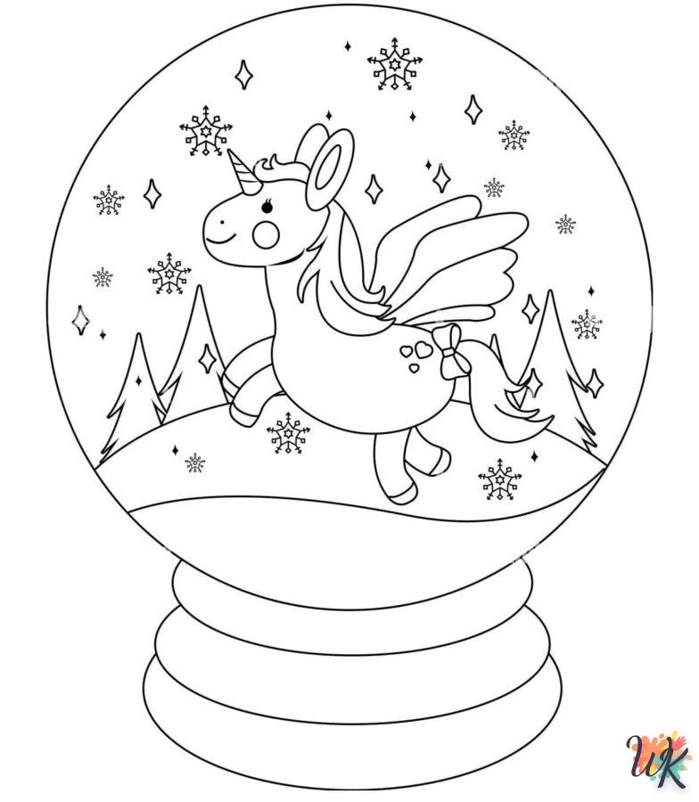 coloriage Une Boule à Neige  enfant 5 ans à imprimer