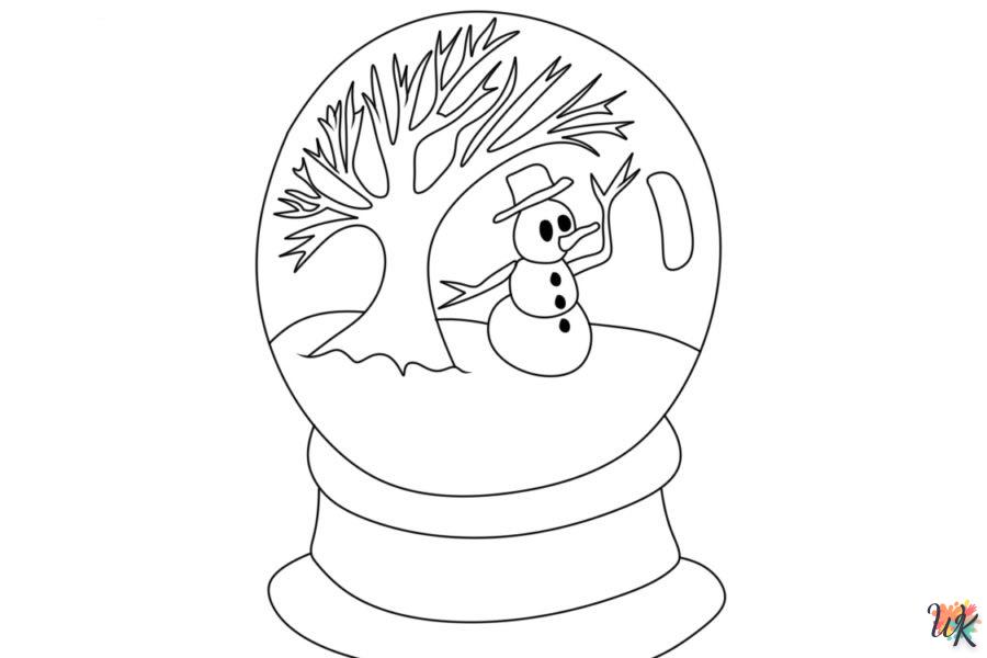 coloriage Une Boule à Neige  à imprimer pdf gratuit