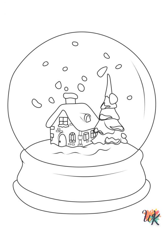 coloriage Une Boule à Neige  à colorier en ligne gratuit