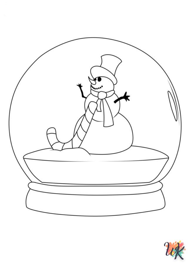 coloriage Une Boule à Neige  enfant à imprimer