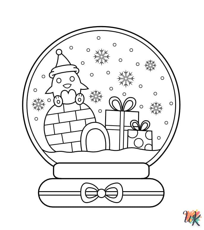 coloriage Une Boule à Neige  pour enfant a imprimer gratuit