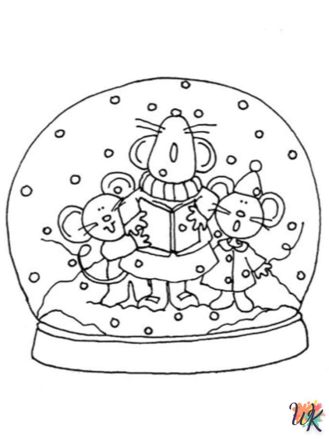 coloriage Une Boule à Neige  enfant 3 ans a imprimer