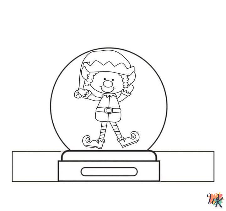 coloriage Une Boule à Neige  enfant 8 ans a imprimer