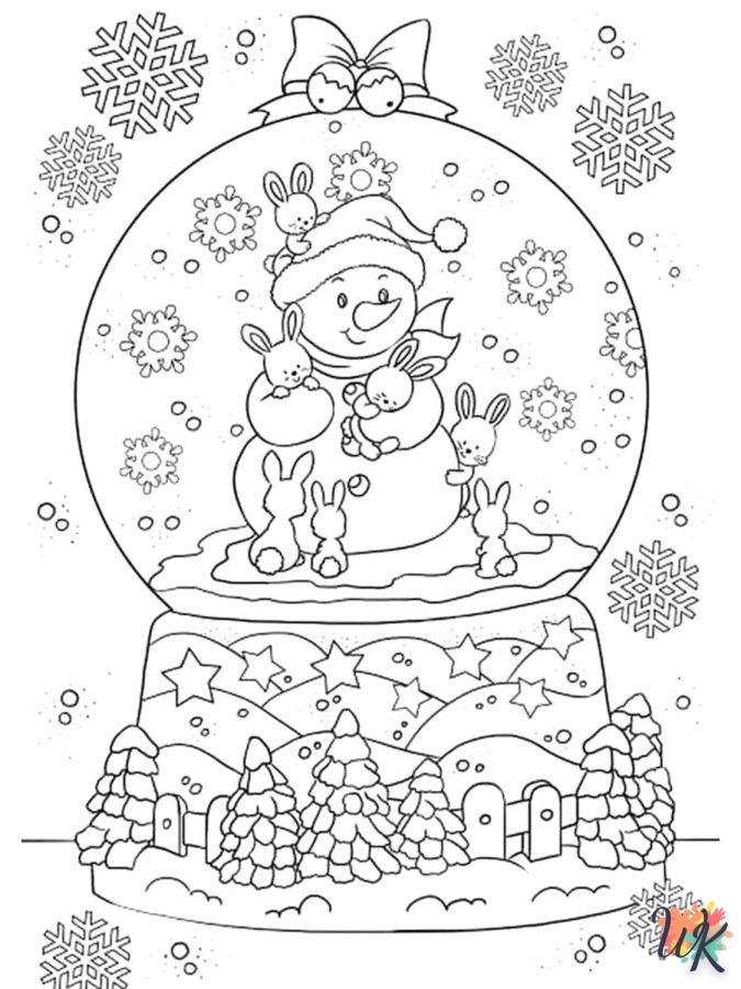 coloriage Une Boule à Neige  pour bebe a imprimer