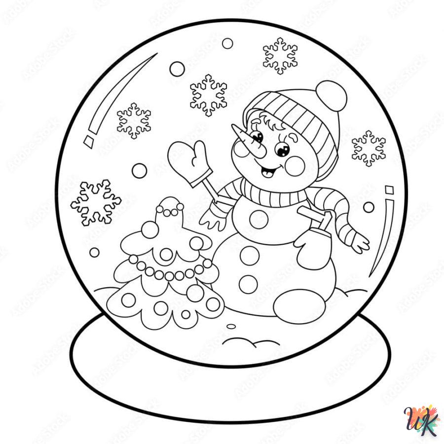 coloriage Une Boule à Neige  pour enfants