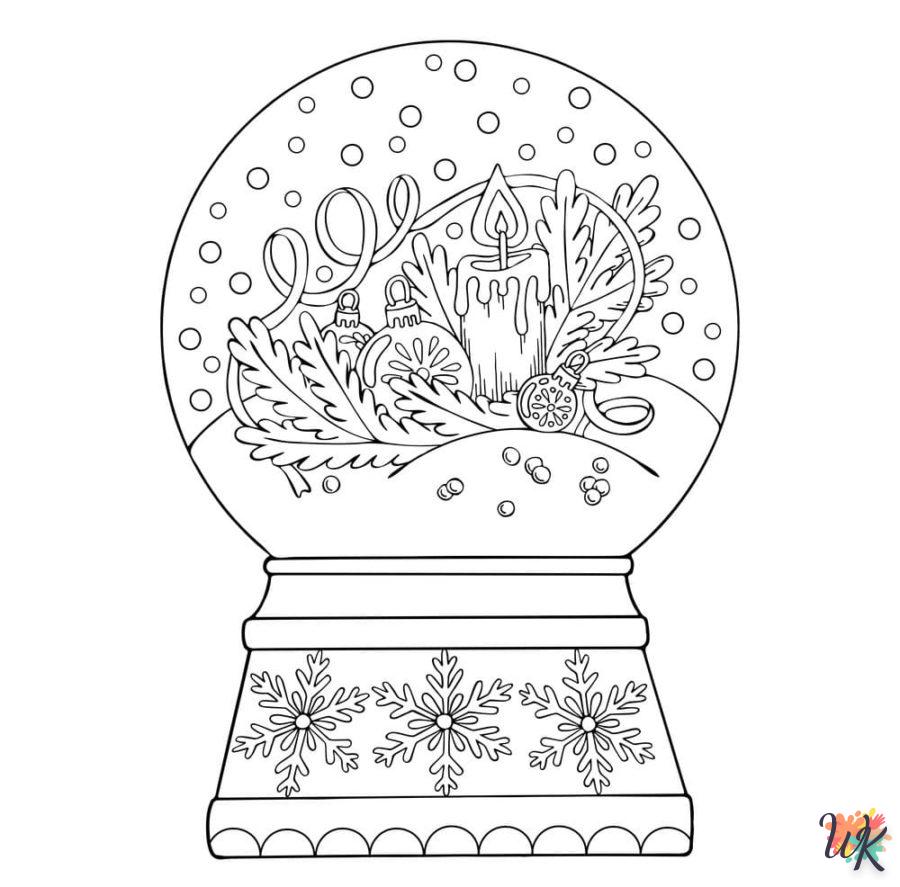 alphabet coloriage Une Boule à Neige  en ligne