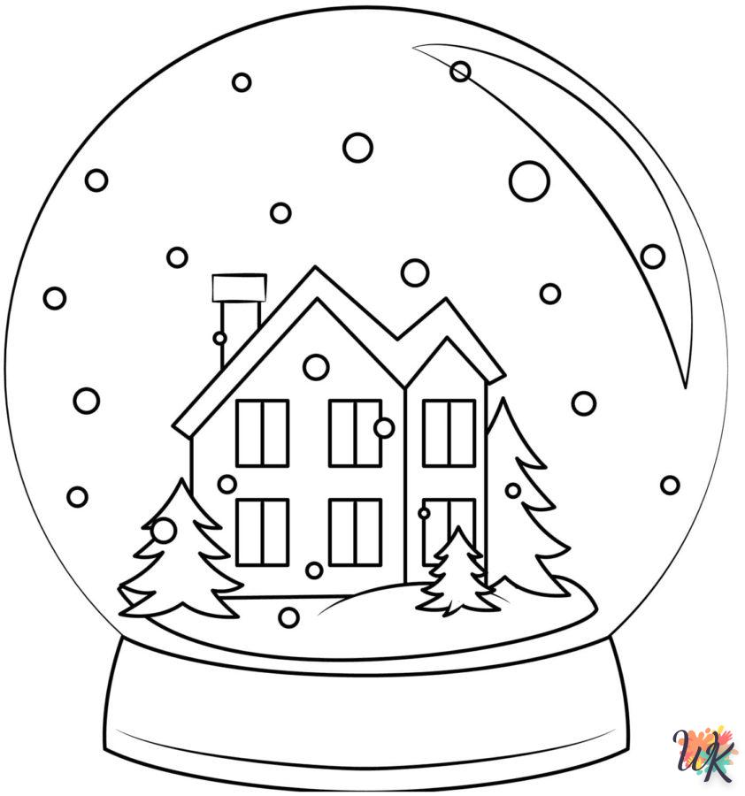 coloriage Une Boule à Neige  et apprentissage