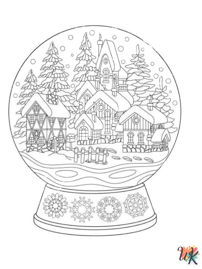 coloriage Une Boule à Neige  enfant à imprimer