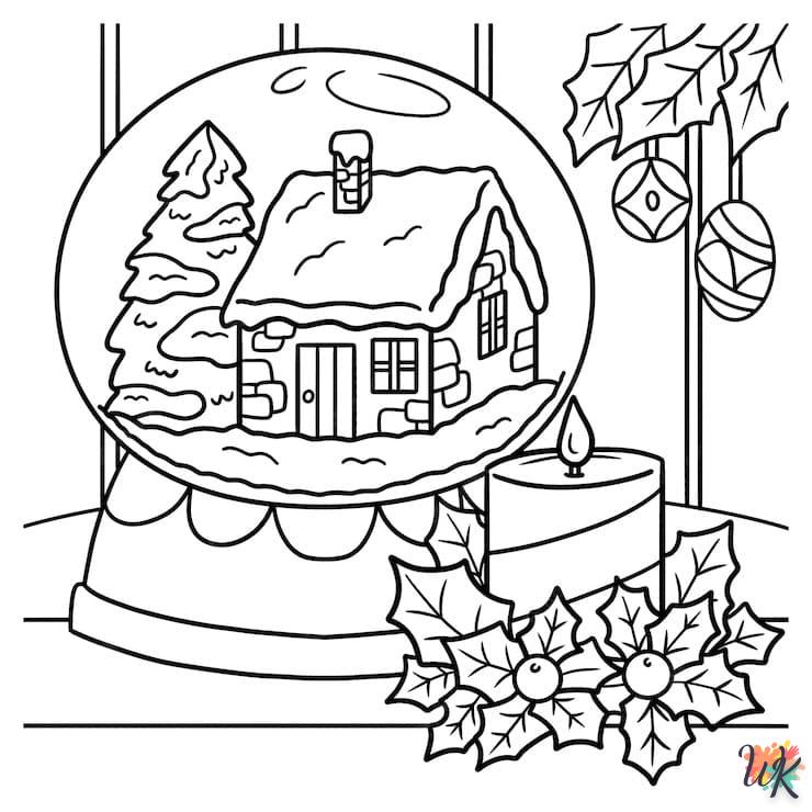 coloriage Une Boule à Neige  à imprimer a4