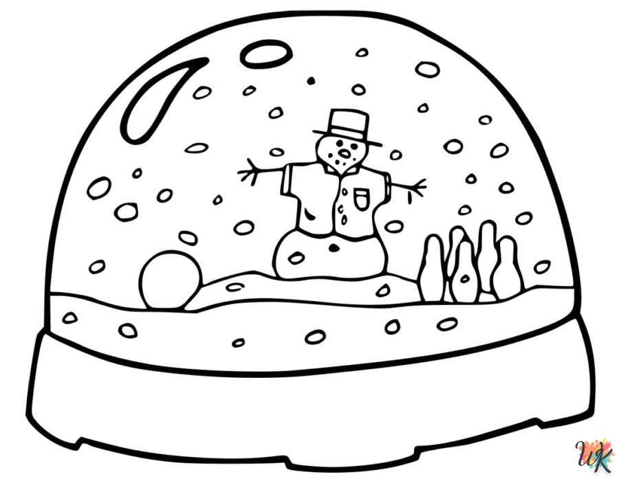 coloriage Une Boule à Neige  à imprimer pour enfant de 6 ans