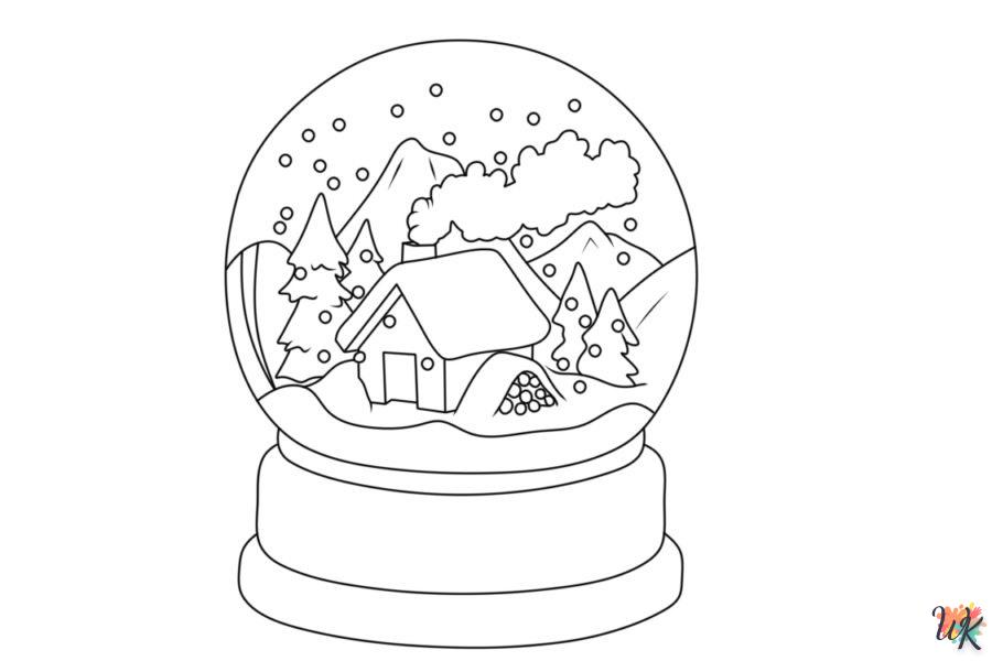 coloriage Une Boule à Neige  d'enfant a imprimer