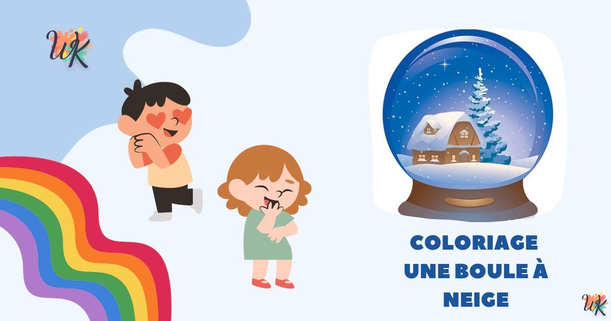 Coloriage Une Boule à Neige est très amusant un jour d'hiver 1 Coloriage Une Boule à Neige est très amusant un jour d’hiver