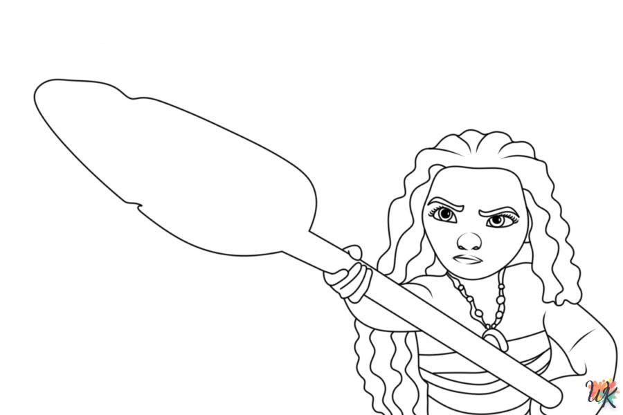 coloriage Vaiana  pour enfants