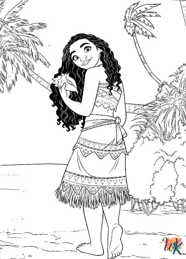 coloriage Vaiana  et dessins