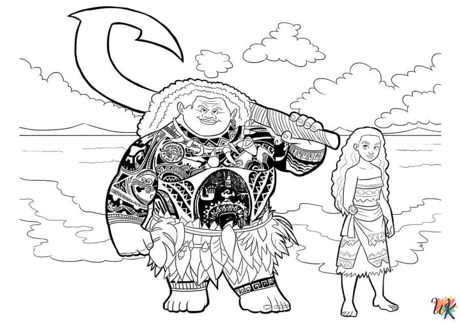 coloriage Vaiana  gratuit en ligne