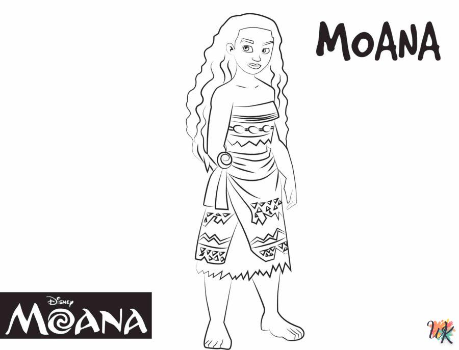 image de coloriage Vaiana  pour enfant