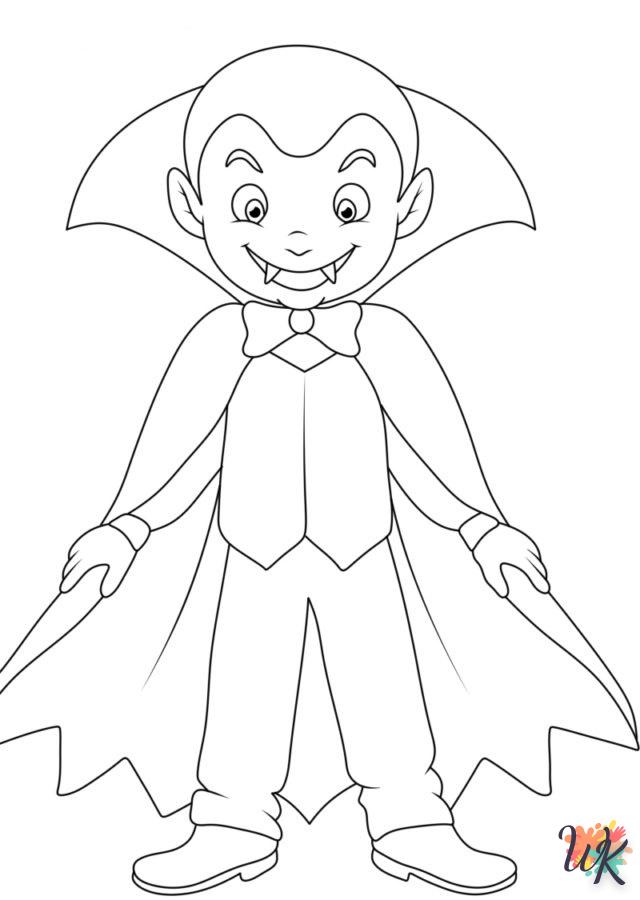 coloriage Vampire  à imprimer pour enfant de 3 ans